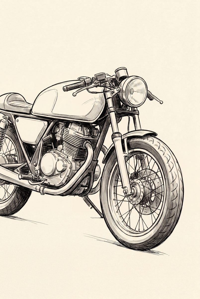 Clip-Ons — original motorcycle art