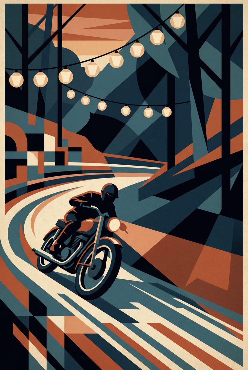 Night Trophy — original motorcycle art