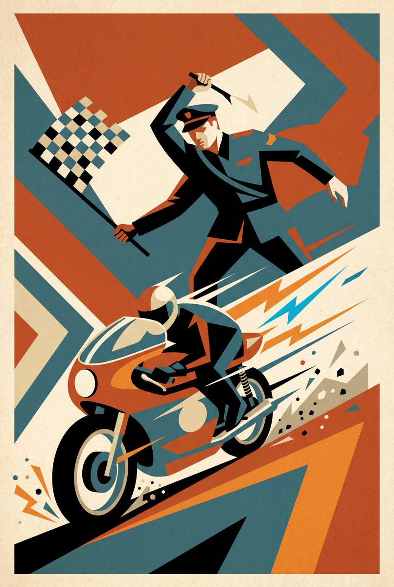 The Sprint — original motorcycle art