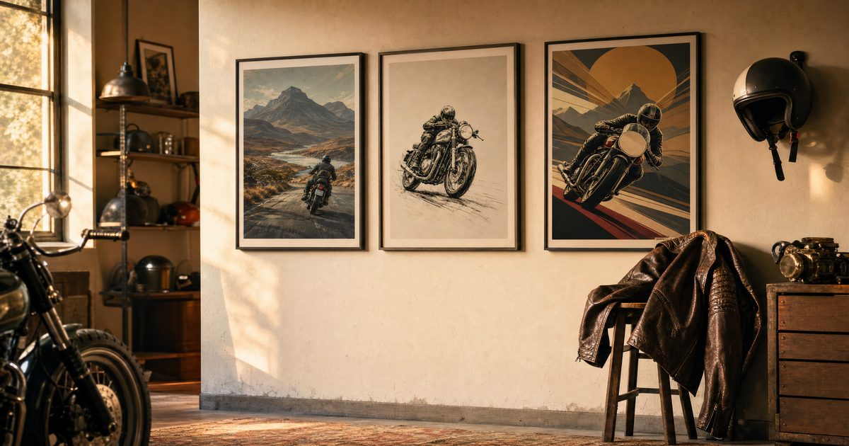 Original motorcycle art — Gifts for Bikers