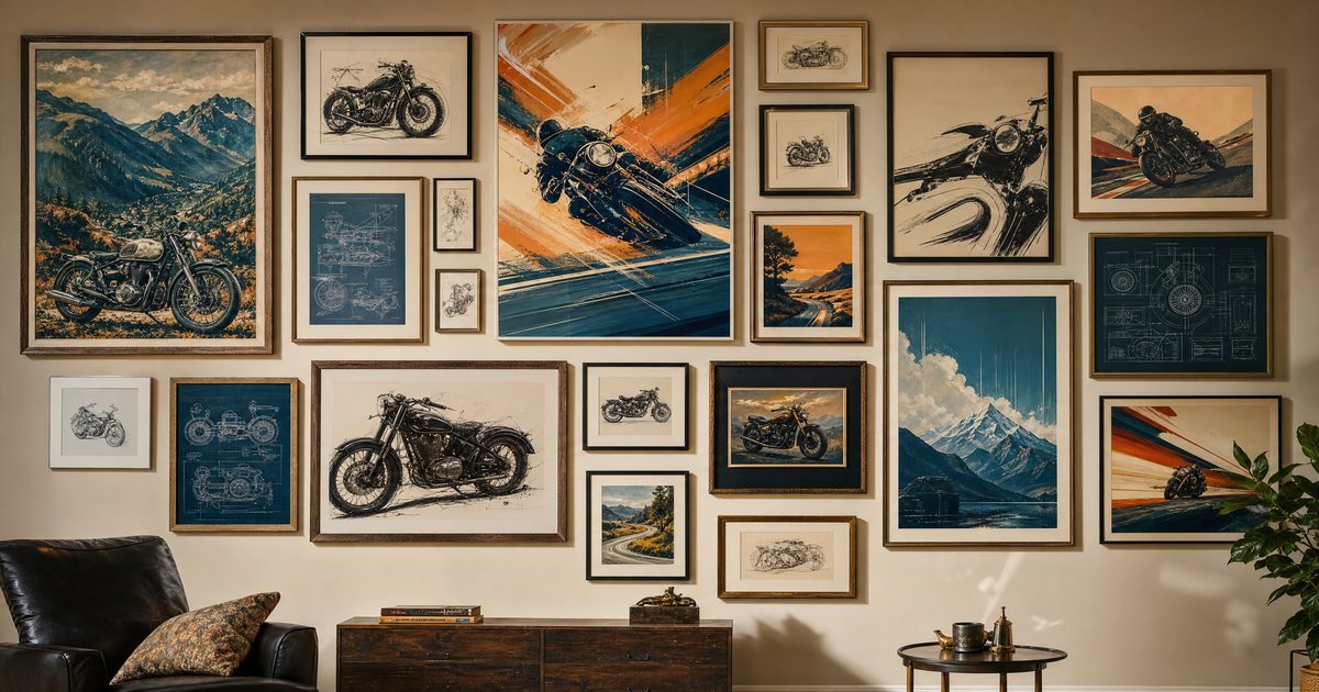 Original motorcycle art — Gifts for Motorbike Lovers