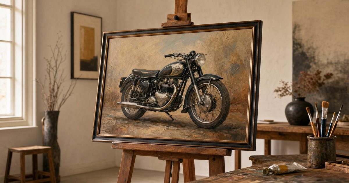 Original motorcycle art — Personalised Motorbike Gifts